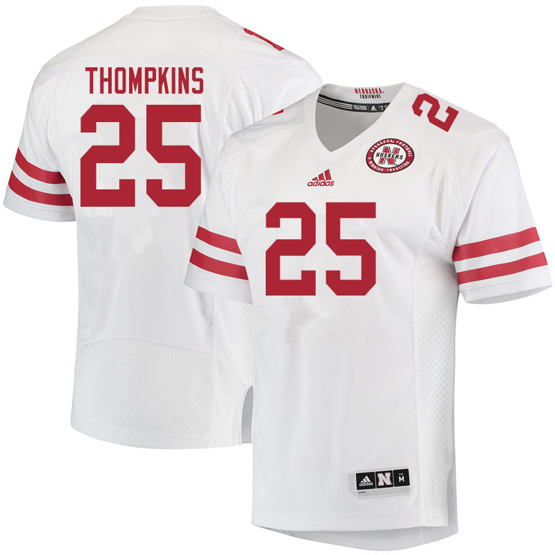 Youth #25 Ronald Thompkins Nebraska Cornhuskers College Football Jerseys Sale-White